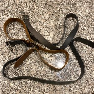 Mens Large leather belts brown and black